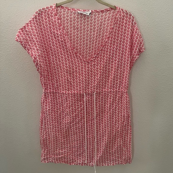 VINEYEARD VINES| PINK SEASHELL COTTON BATHING SUIT COVER DRESS - Picture 1 of 7